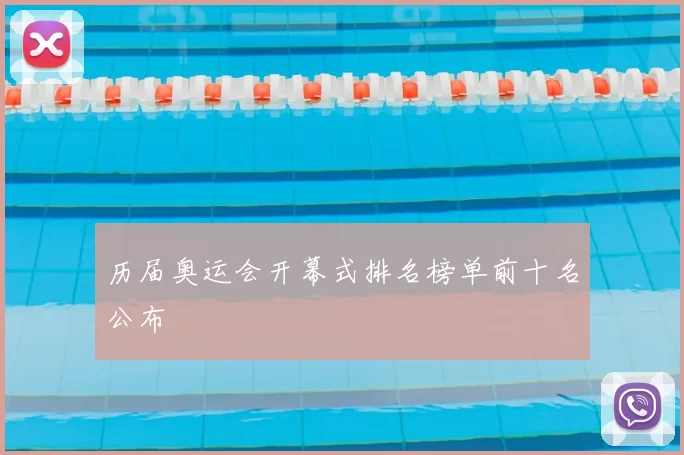 历届奥运会开幕式排名榜单前十名公布