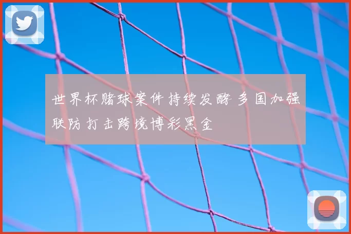 世界杯赌球案件持续发酵 多国加强联防打击跨境博彩黑金